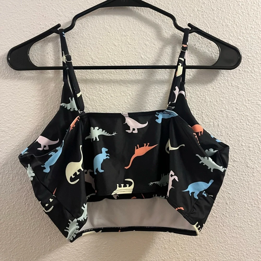 Dinosaur Print Black swim suit - Picture 2 of 6